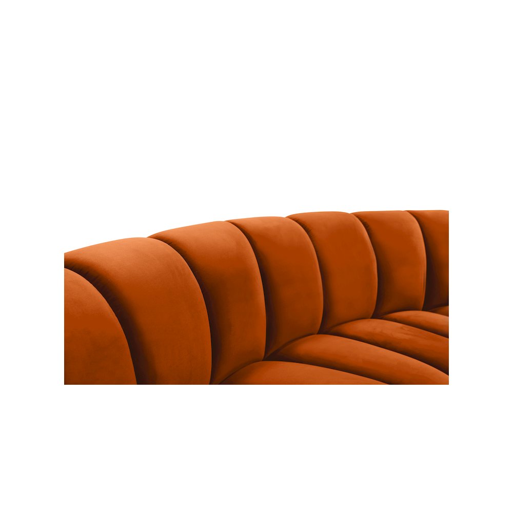 Infinity Cognac Velvet 12pc. Modular Sectional
