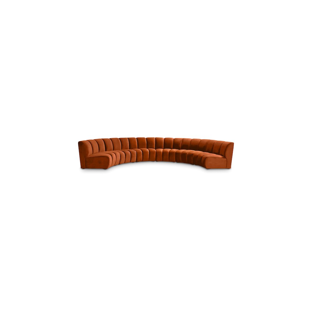 Infinity Cognac Velvet 6pc. Modular Sectional
