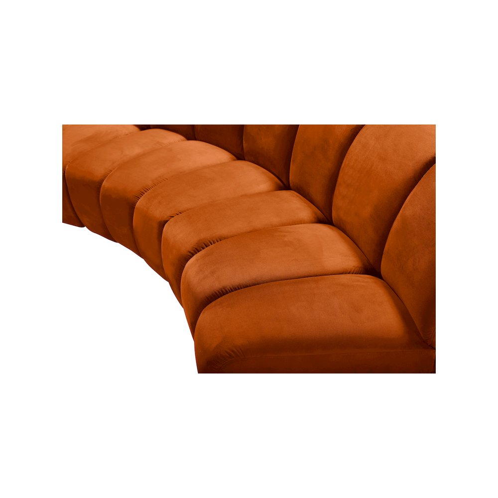 Infinity Cognac Velvet 6pc. Modular Sectional