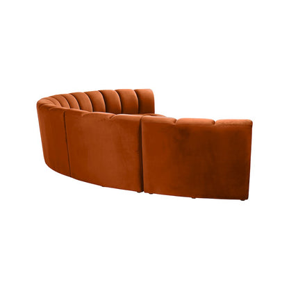 Infinity Cognac Velvet 6pc. Modular Sectional