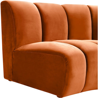 Infinity Cognac Velvet 9pc. Modular Sectional