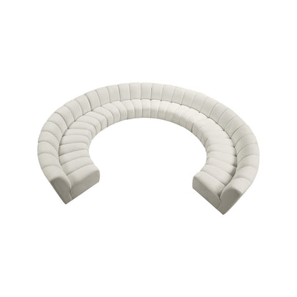 Infinity Cream Velvet 10pc. Modular Sectional