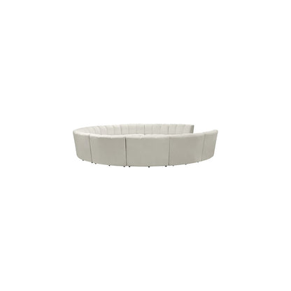 Infinity Cream Velvet 11pc. Modular Sectional
