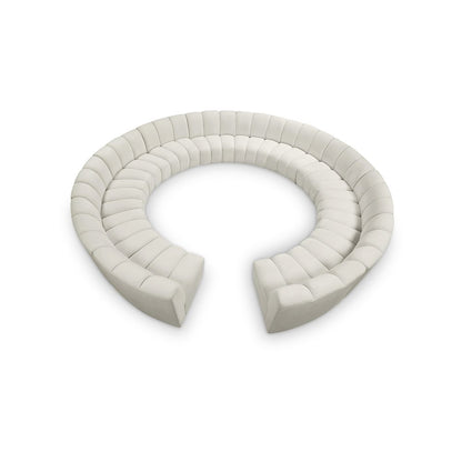 Infinity Cream Velvet 12pc. Modular Sectional