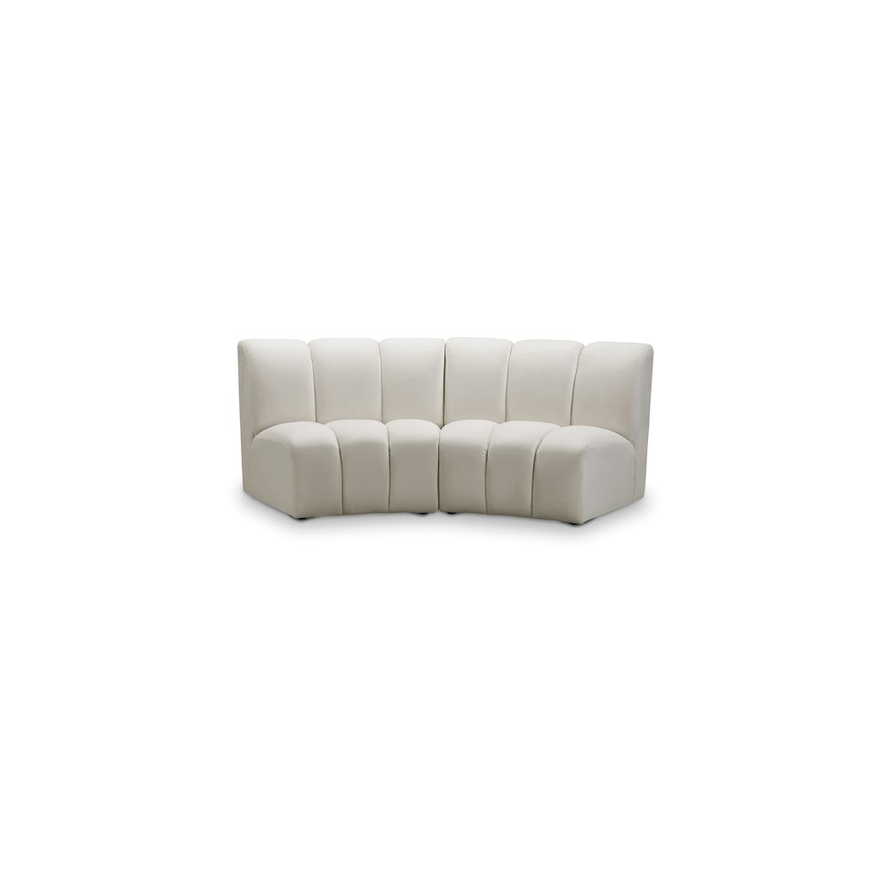 Infinity Cream Velvet 2pc. Modular Sectional
