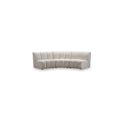 Infinity Cream Velvet 3pc. Modular Sectional
