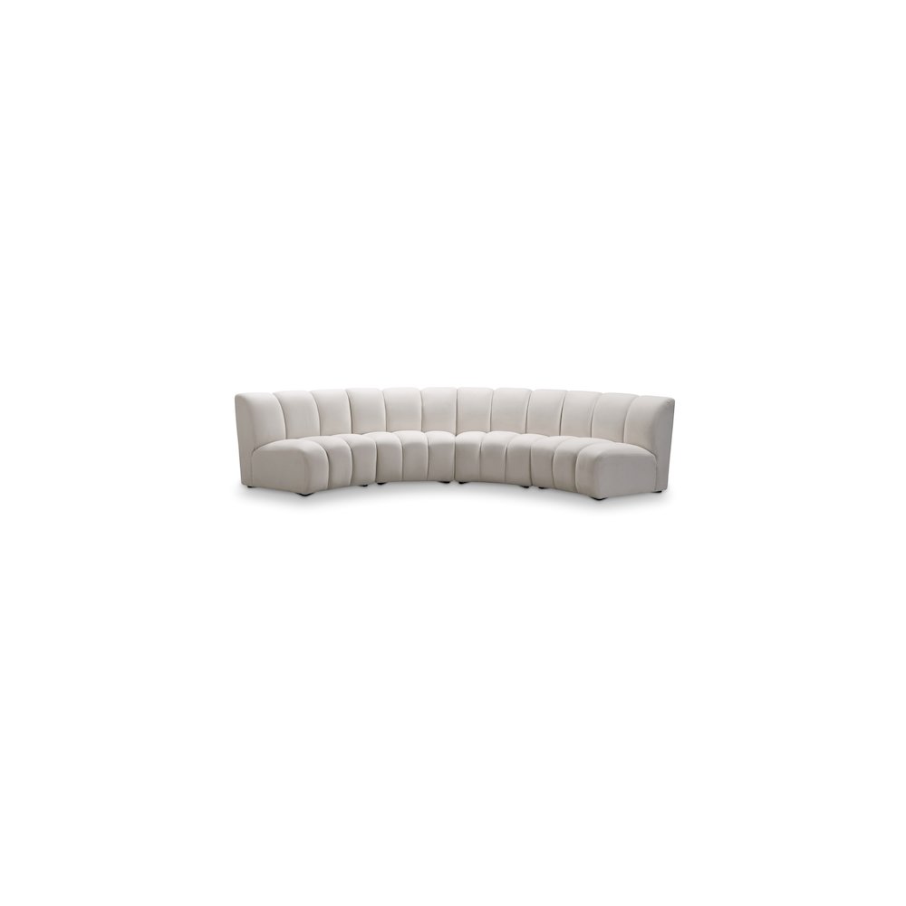 Infinity Cream Velvet 4pc. Modular Sectional
