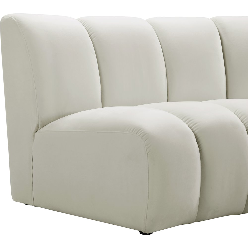 Infinity Cream Velvet 4pc. Modular Sectional