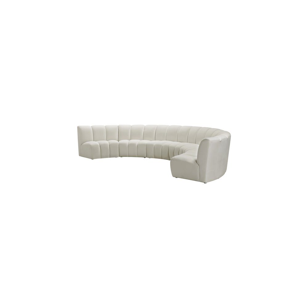 Infinity Cream Velvet 6pc. Modular Sectional