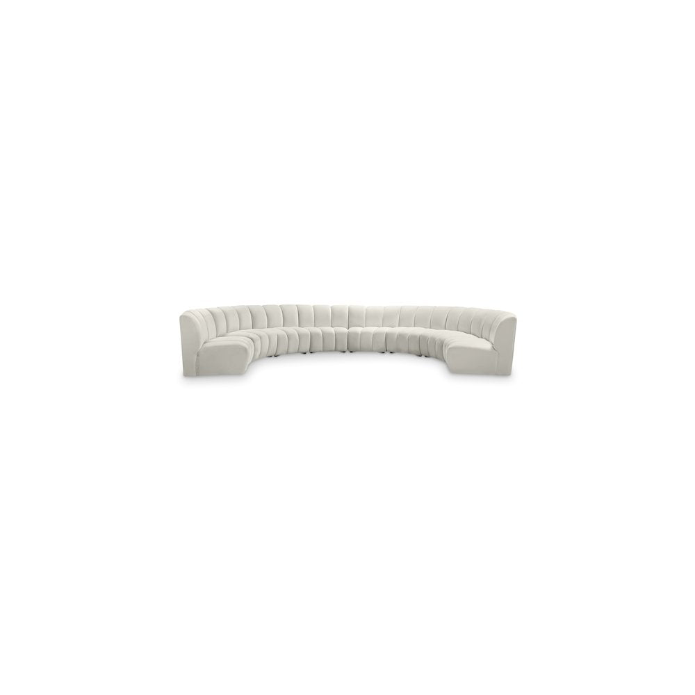 Infinity Cream Velvet 8pc. Modular Sectional