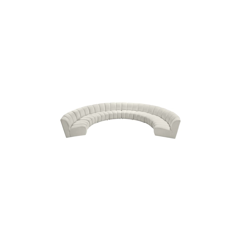 Infinity Cream Velvet 8pc. Modular Sectional