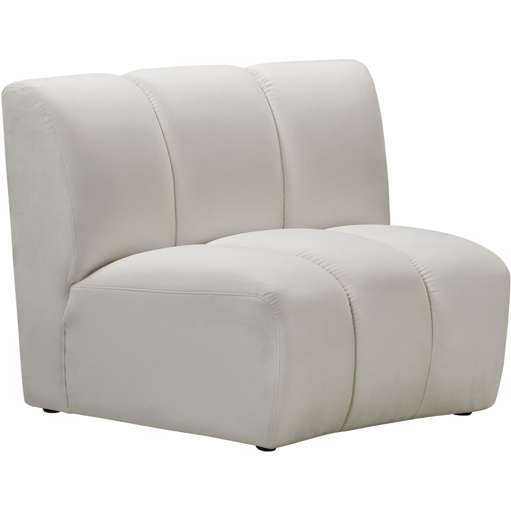Infinity Cream Velvet Modular Chair