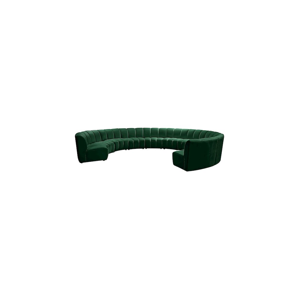 Infinity Green Velvet 10pc. Modular Sectional