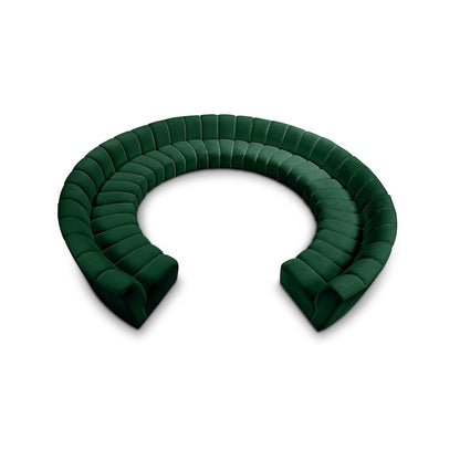 Infinity Green Velvet 11pc. Modular Sectional
