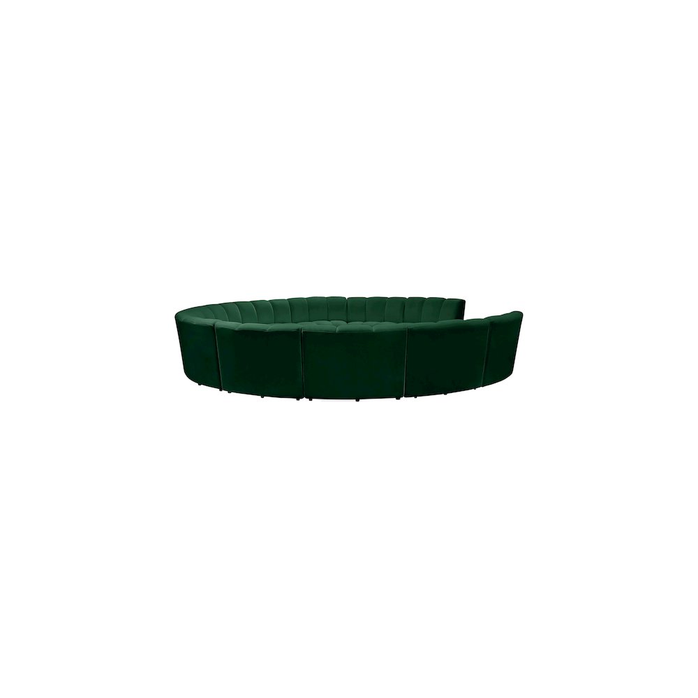 Infinity Green Velvet 11pc. Modular Sectional