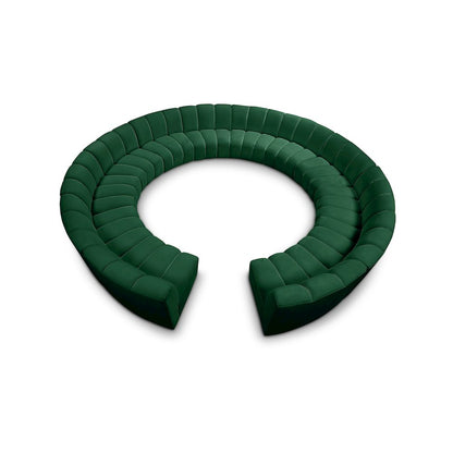 Infinity Green Velvet 12pc. Modular Sectional