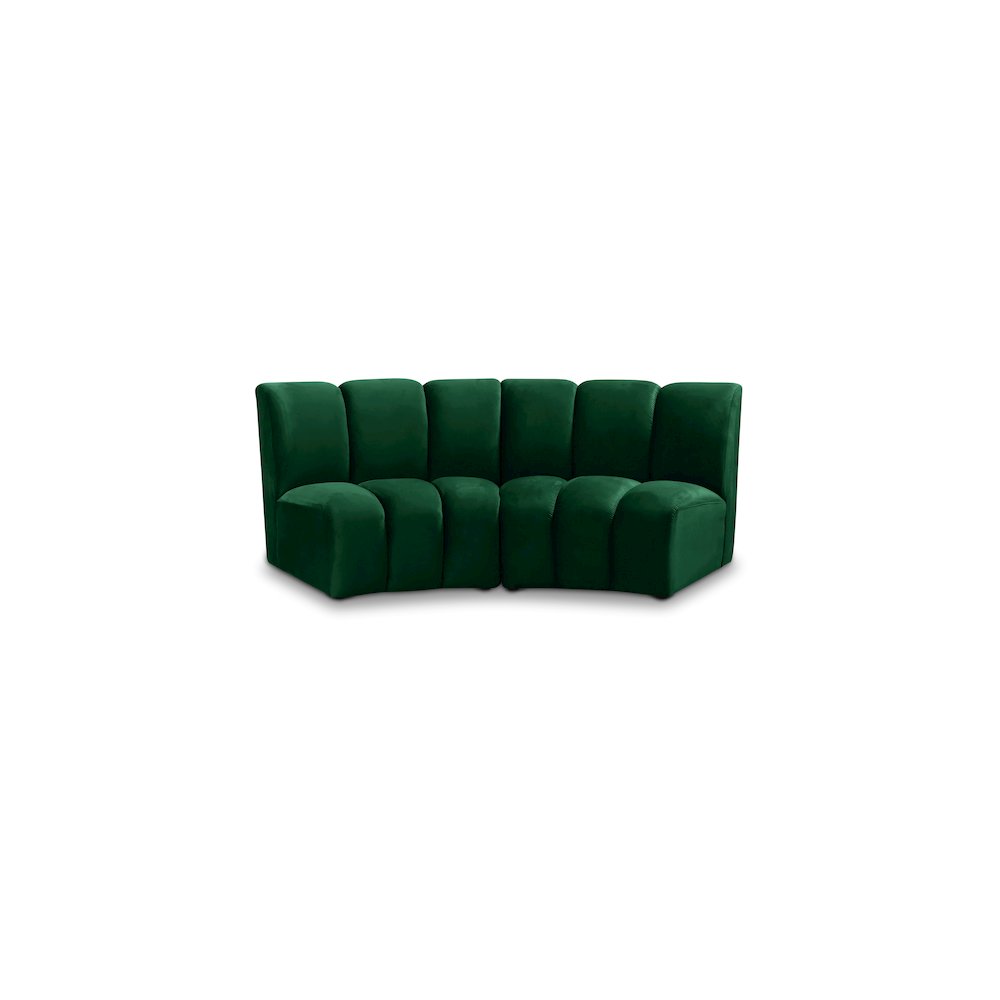 Infinity Green Velvet 2pc. Modular Sectional