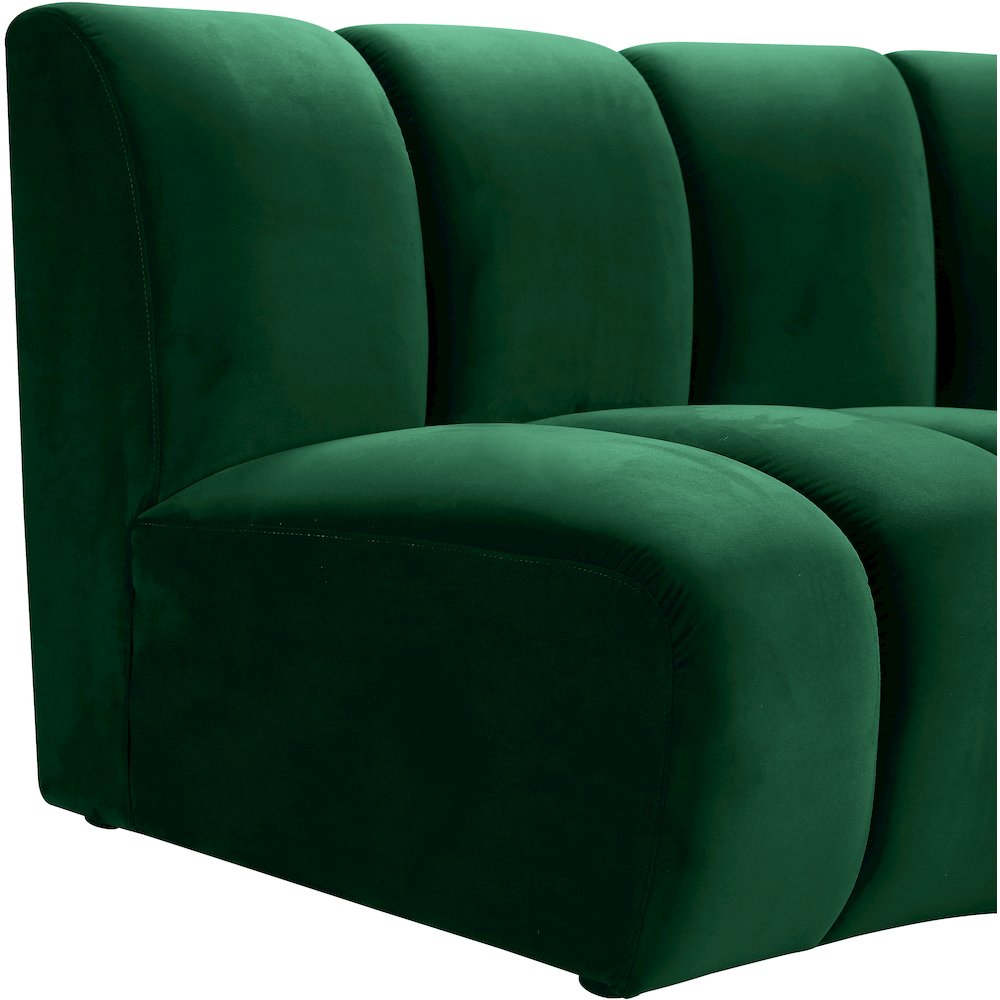 Infinity Green Velvet 2pc. Modular Sectional