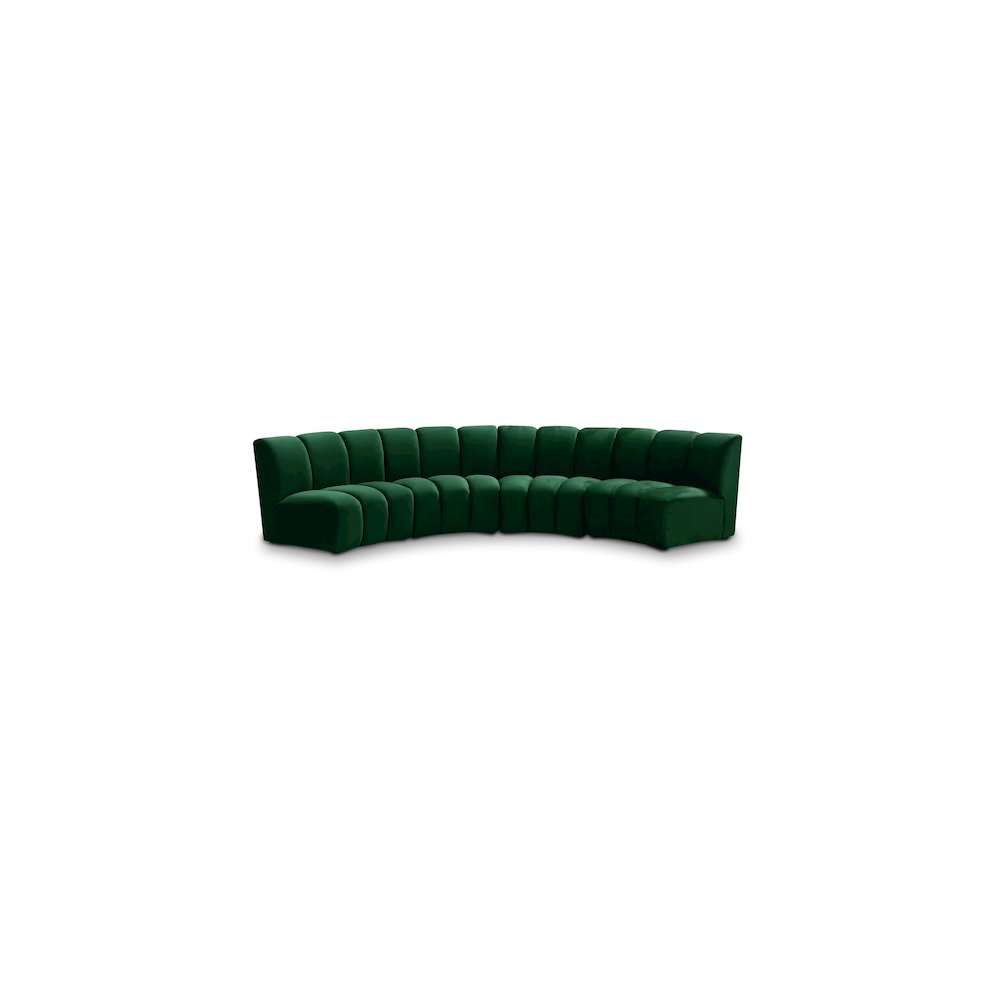 Infinity Green Velvet 4pc. Modular Sectional