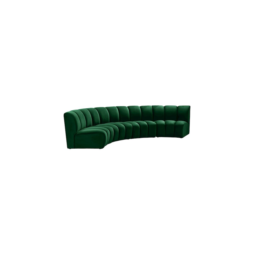 Infinity Green Velvet 4pc. Modular Sectional