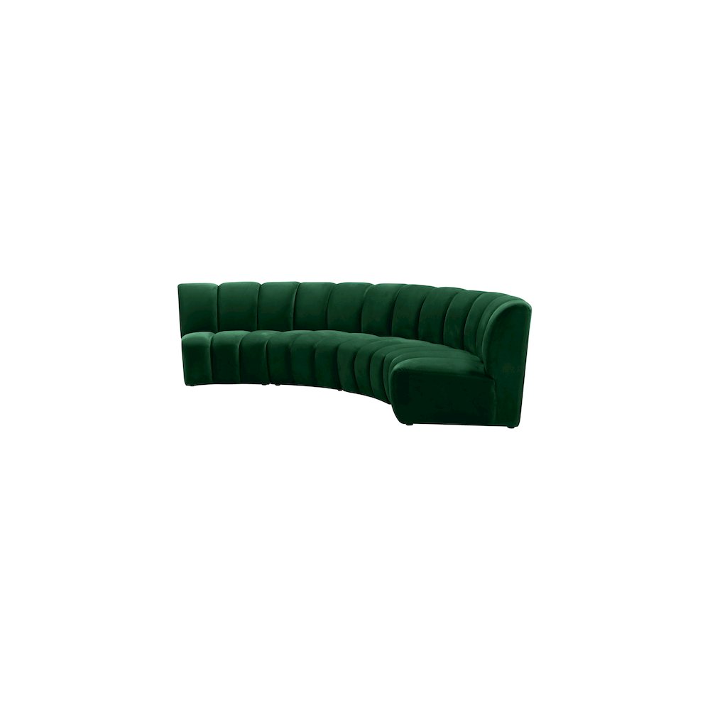 Infinity Green Velvet 4pc. Modular Sectional