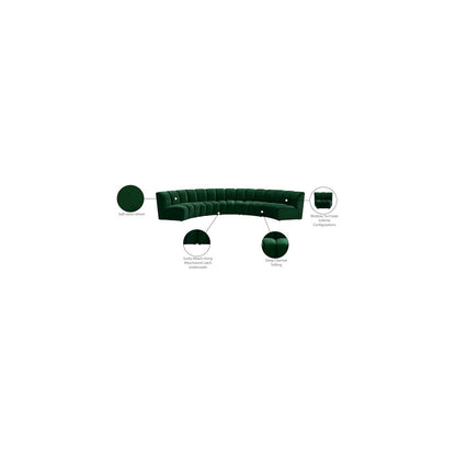Infinity Green Velvet 5pc. Modular Sectional
