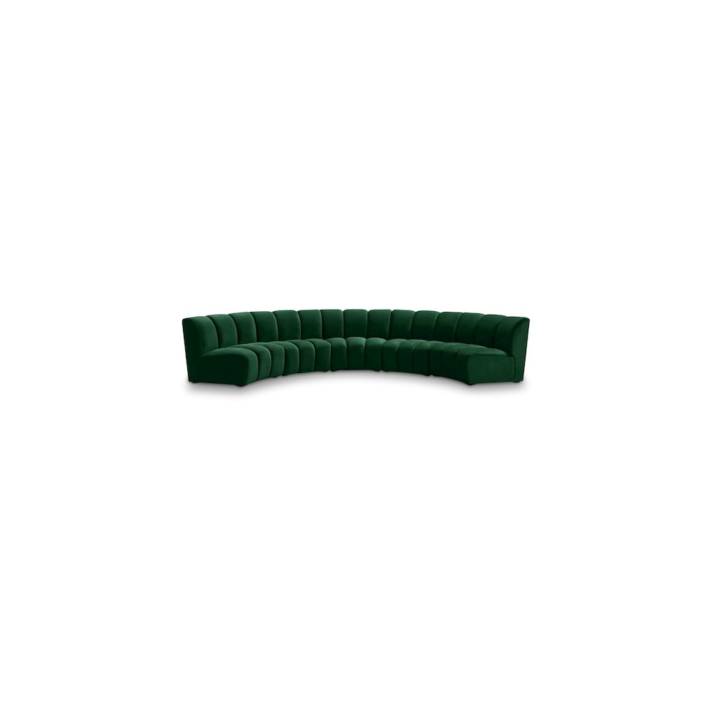 Infinity Green Velvet 5pc. Modular Sectional