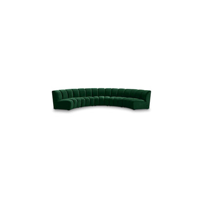 Infinity Green Velvet 5pc. Modular Sectional
