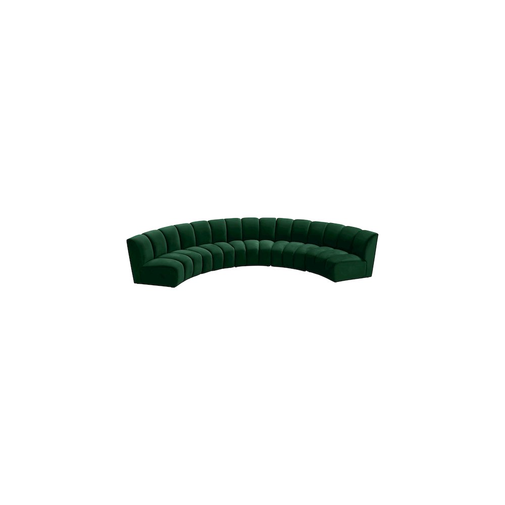 Infinity Green Velvet 5pc. Modular Sectional