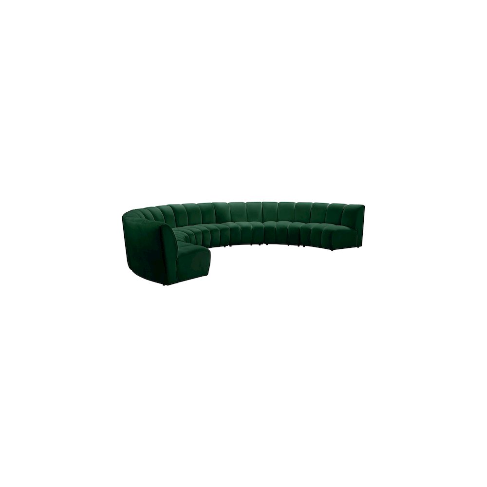 Infinity Green Velvet 7pc. Modular Sectional