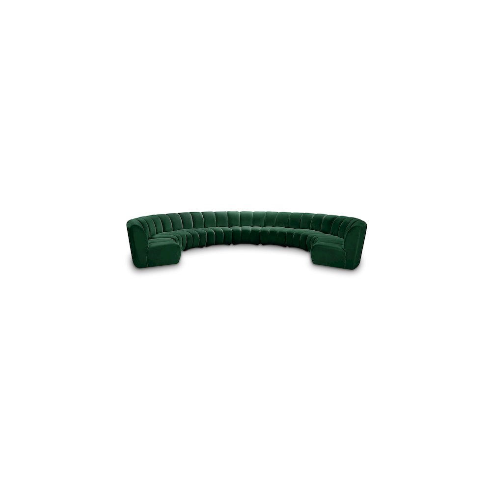 Infinity Green Velvet 9pc. Modular Sectional