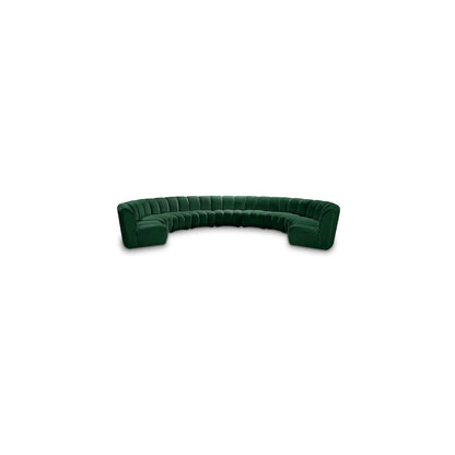 Infinity Green Velvet 9pc. Modular Sectional
