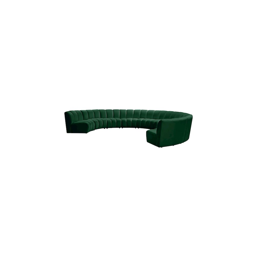 Infinity Green Velvet 9pc. Modular Sectional