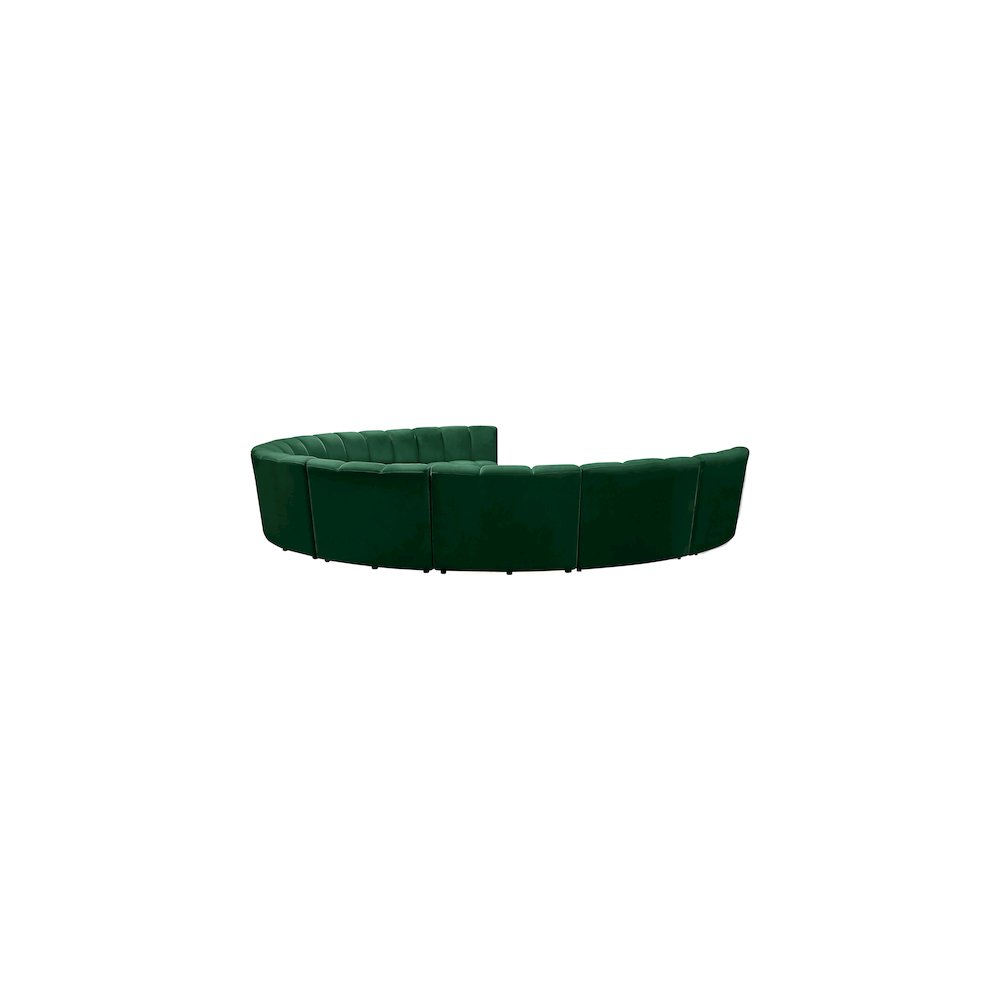 Infinity Green Velvet 9pc. Modular Sectional