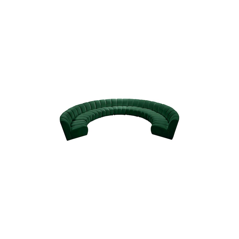 Infinity Green Velvet 9pc. Modular Sectional
