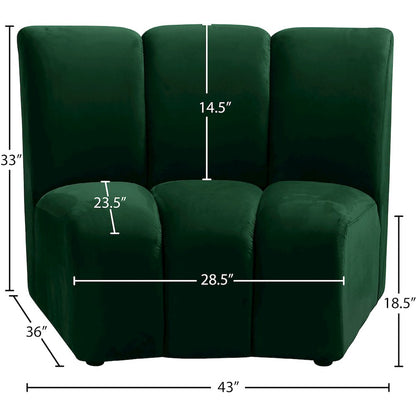 Infinity Green Velvet Modular Chair