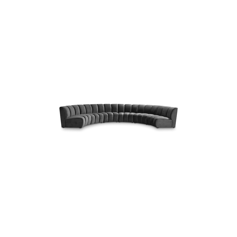 Infinity Grey Velvet 6pc. Modular Sectional