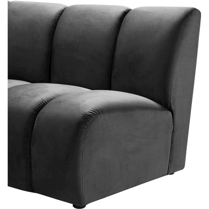 Infinity Grey Velvet 6pc. Modular Sectional