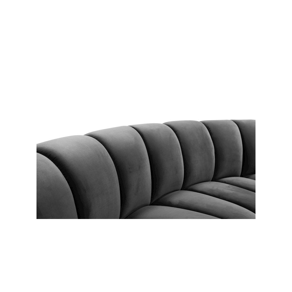 Infinity Grey Velvet 7pc. Modular Sectional