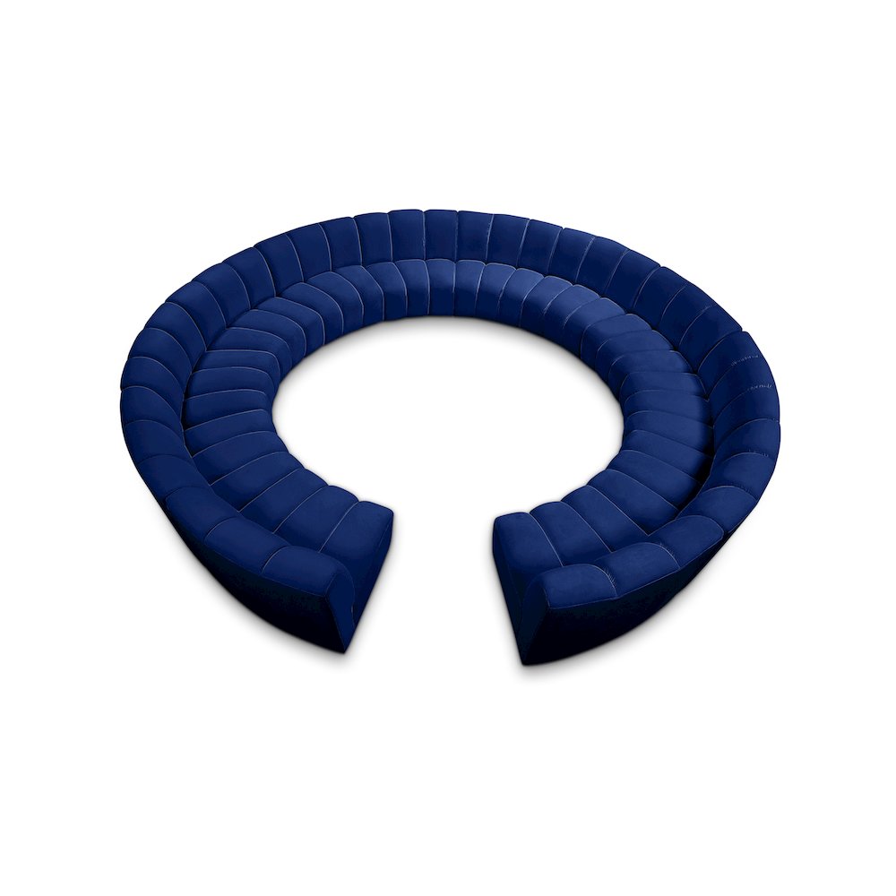 Infinity Navy Velvet 12pc. Modular Sectional