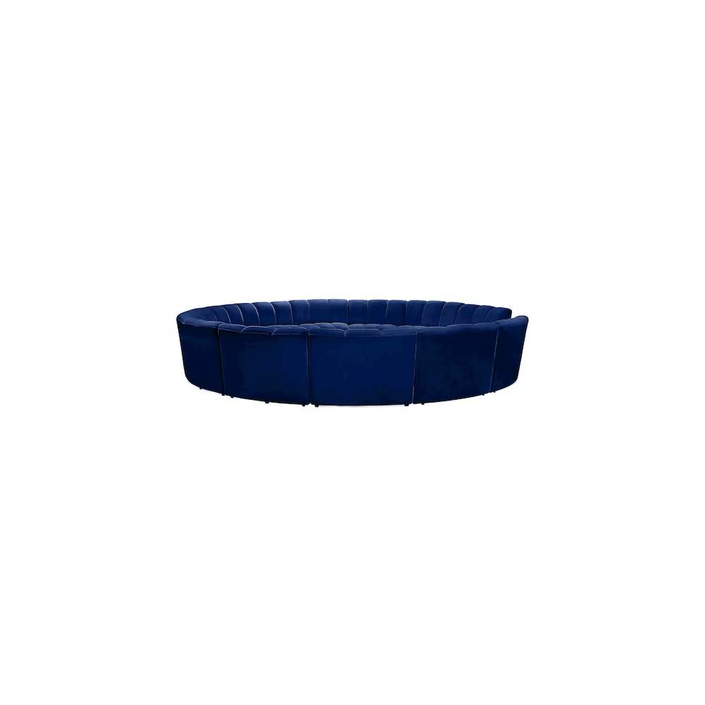 Infinity Navy Velvet 12pc. Modular Sectional