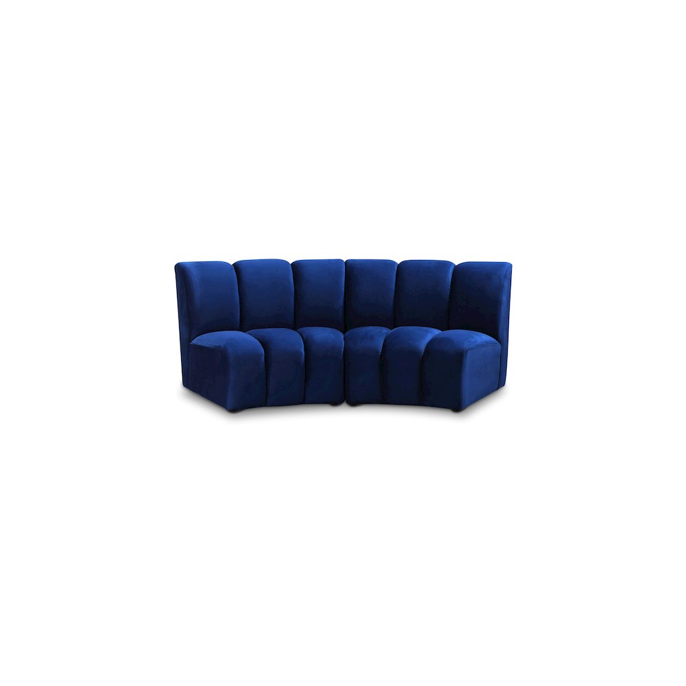 Infinity Navy Velvet 2pc. Modular Sectional