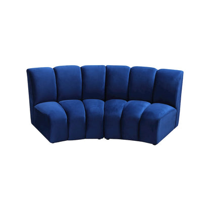 Infinity Navy Velvet 2pc. Modular Sectional