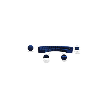 Infinity Navy Velvet 6pc. Modular Sectional
