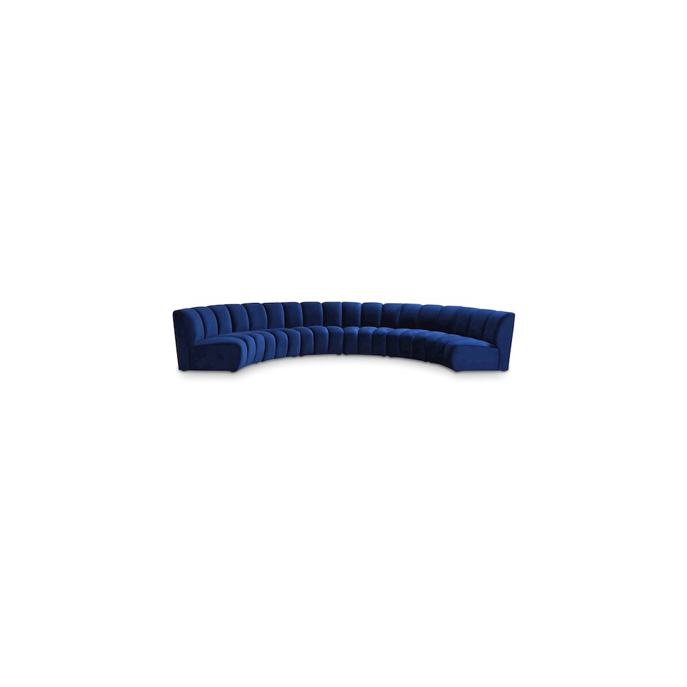 Infinity Navy Velvet 6pc. Modular Sectional