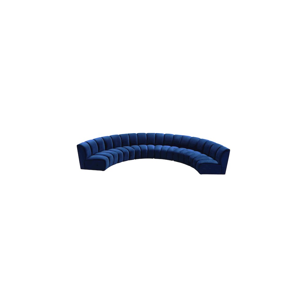 Infinity Navy Velvet 6pc. Modular Sectional