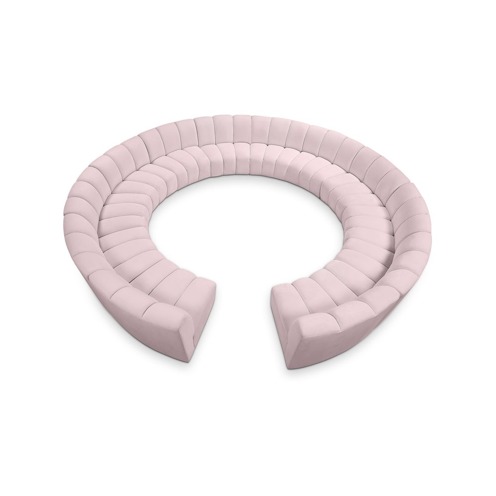 Infinity Pink Velvet 12pc. Modular Sectional