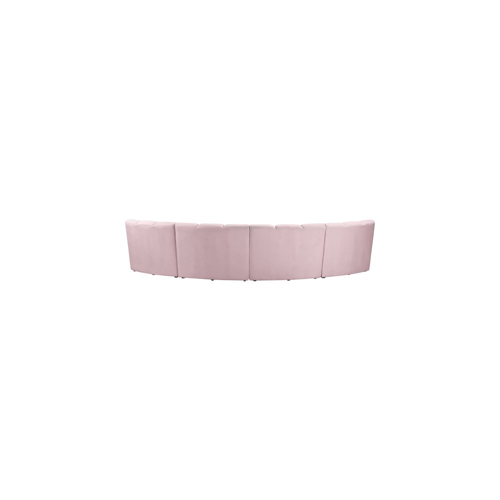 Infinity Pink Velvet 4pc. Modular Sectional