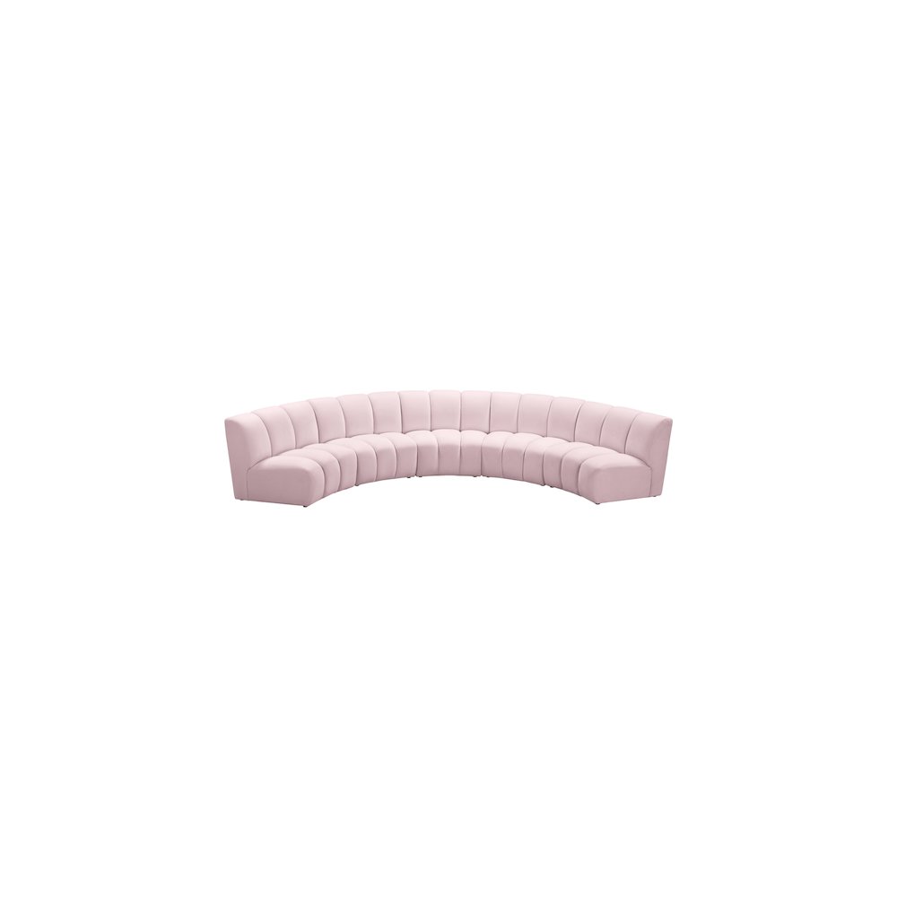 Infinity Pink Velvet 5pc. Modular Sectional