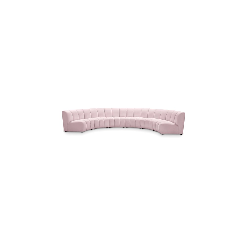 Infinity Pink Velvet 6pc. Modular Sectional